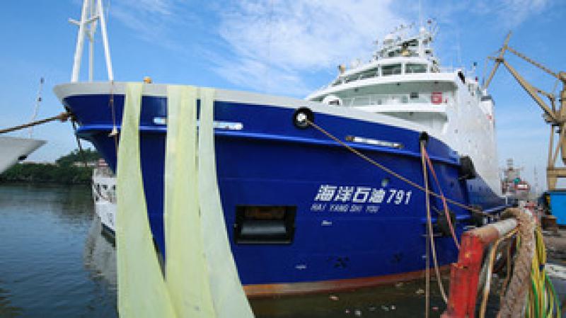 我國首艘海底管道巡檢船交付使用