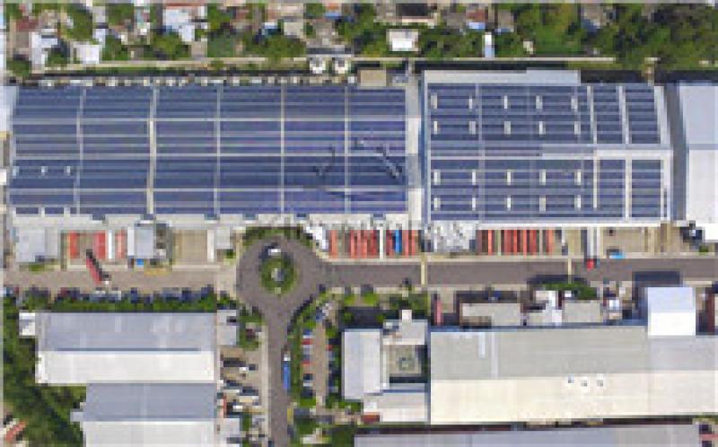 安泰為中美洲屋面太陽能電站提供無導軌支架解決方案