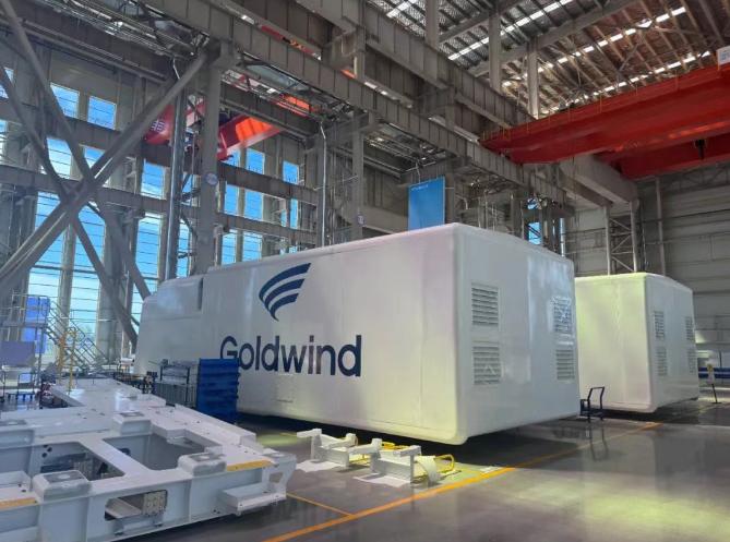 金風科技北方海上風電產業基地首批機組下線