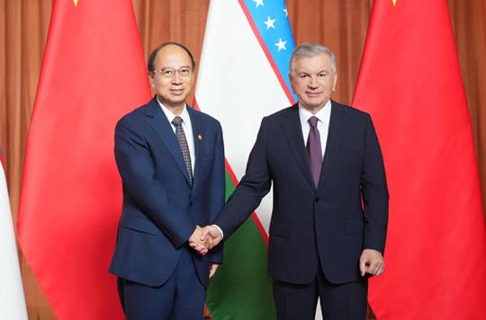 戴厚良拜會烏茲別克斯坦總統米爾濟約耶夫