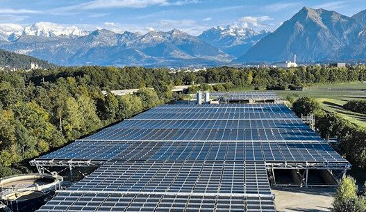 瑞士圖恩湖污水處理廠啟用光伏折疊屋頂系統